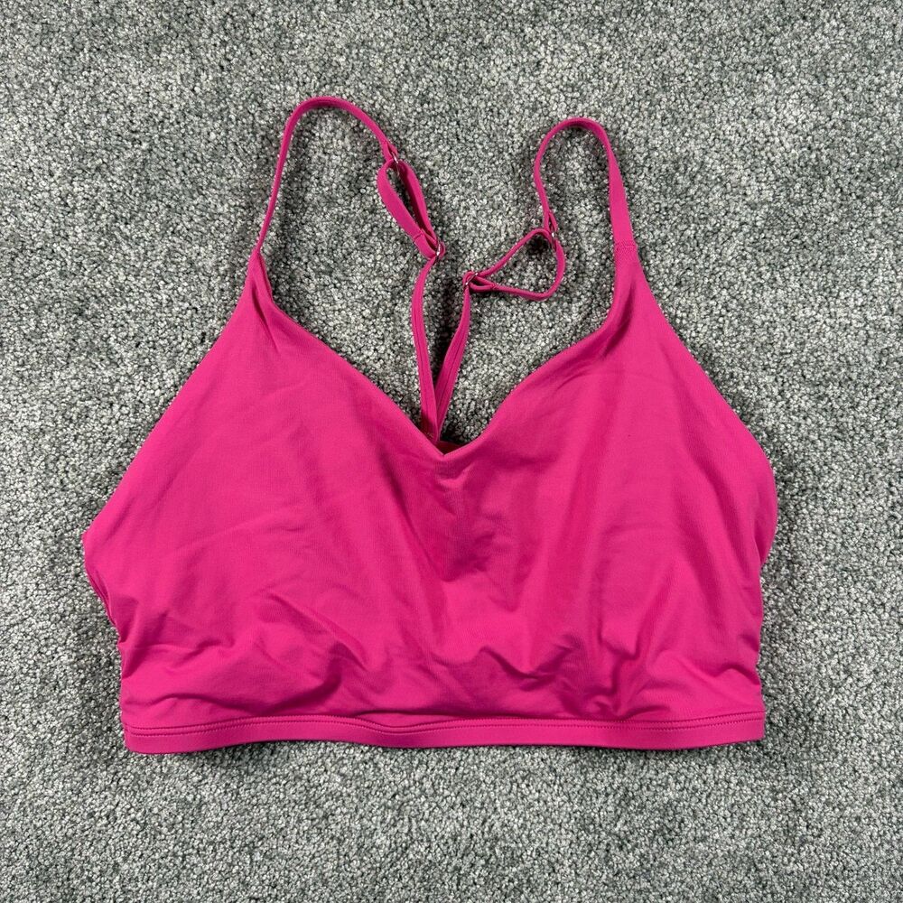 ATHLETA Solace Sports Bra Womens Size Small Pink Strappy
